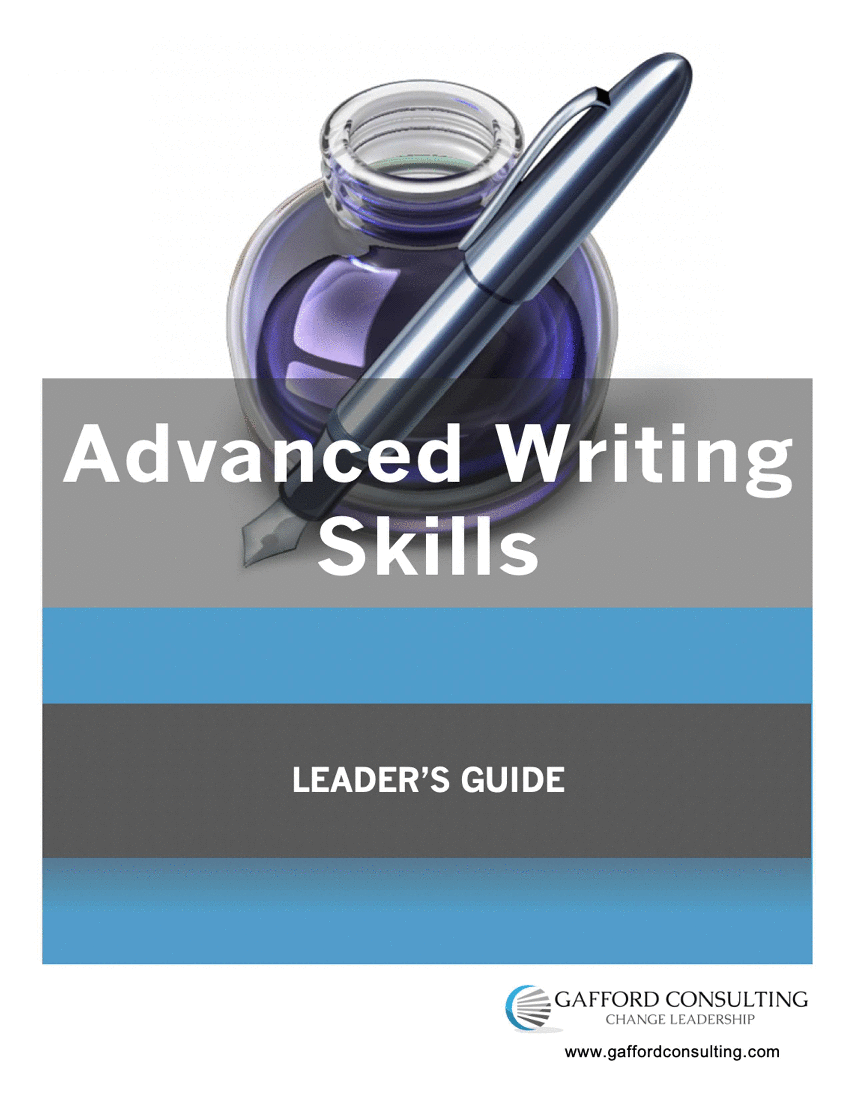 This is a partial preview of Advanced Writing Skills - Training Guides (48-page Word document). Full document is 48 pages. 