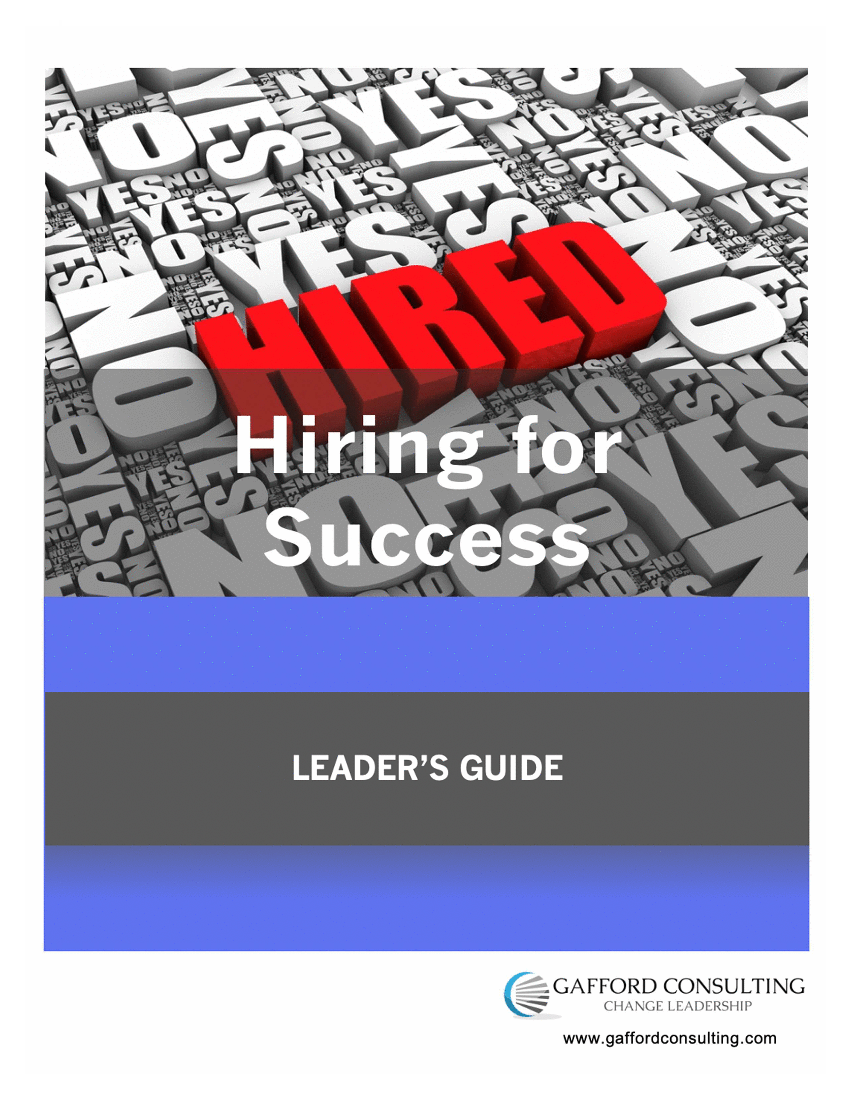 Hiring for Success - Training Guides