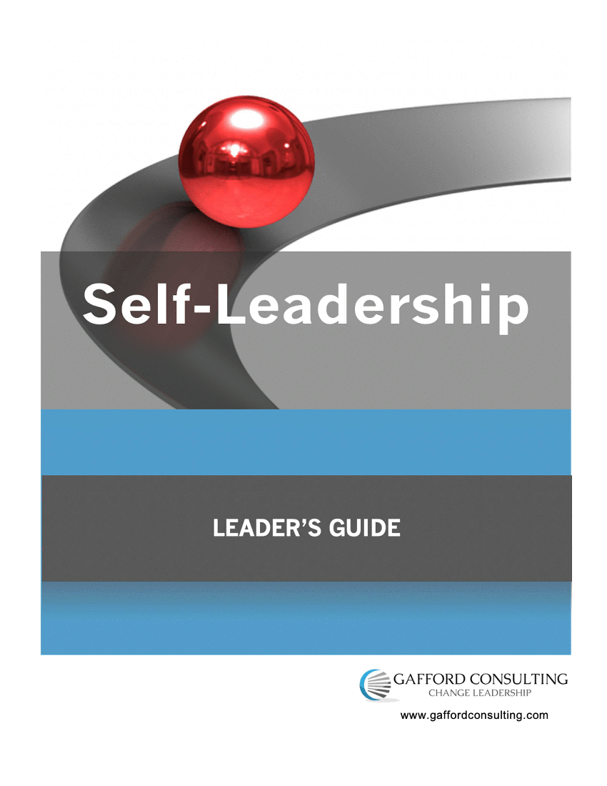 Self Leadership - Training Guides (52-page Word document) Preview Image