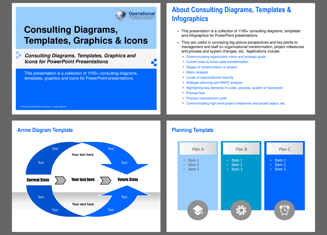 This is a partial preview of 1000+ Consulting Diagrams, Templates, Graphics & Icons. Full document is 1150 slides. 