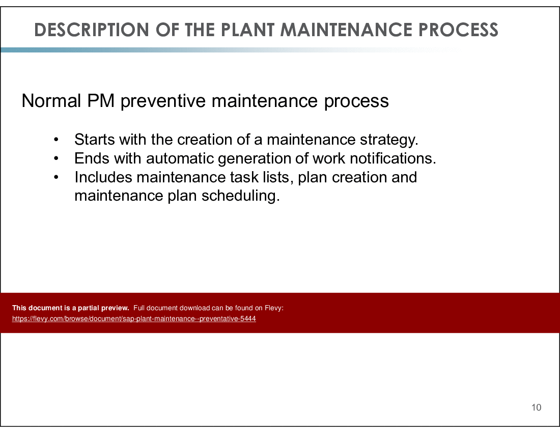 This is a partial preview of SAP Plant Maintenance - Preventative (42-slide PowerPoint presentation (PPTX)). Full document is 42 slides. 