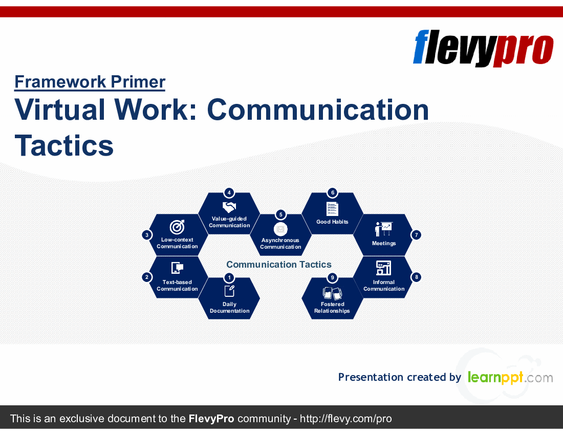 This is a partial preview of Virtual Work: Communication Tactics (26-slide PowerPoint presentation (PPTX)). Full document is 26 slides. 