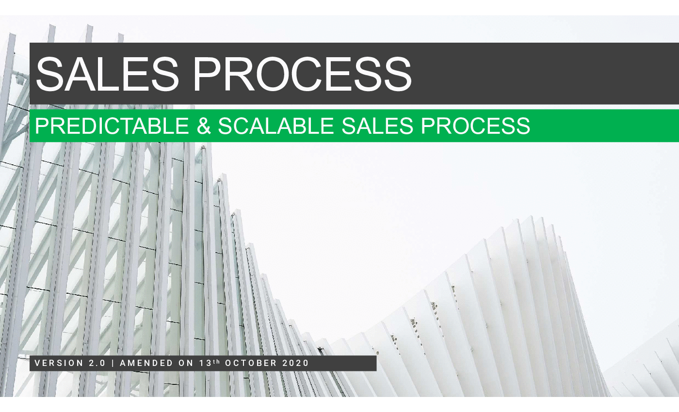 Predictable and Scalable Sales Process for B2B Business