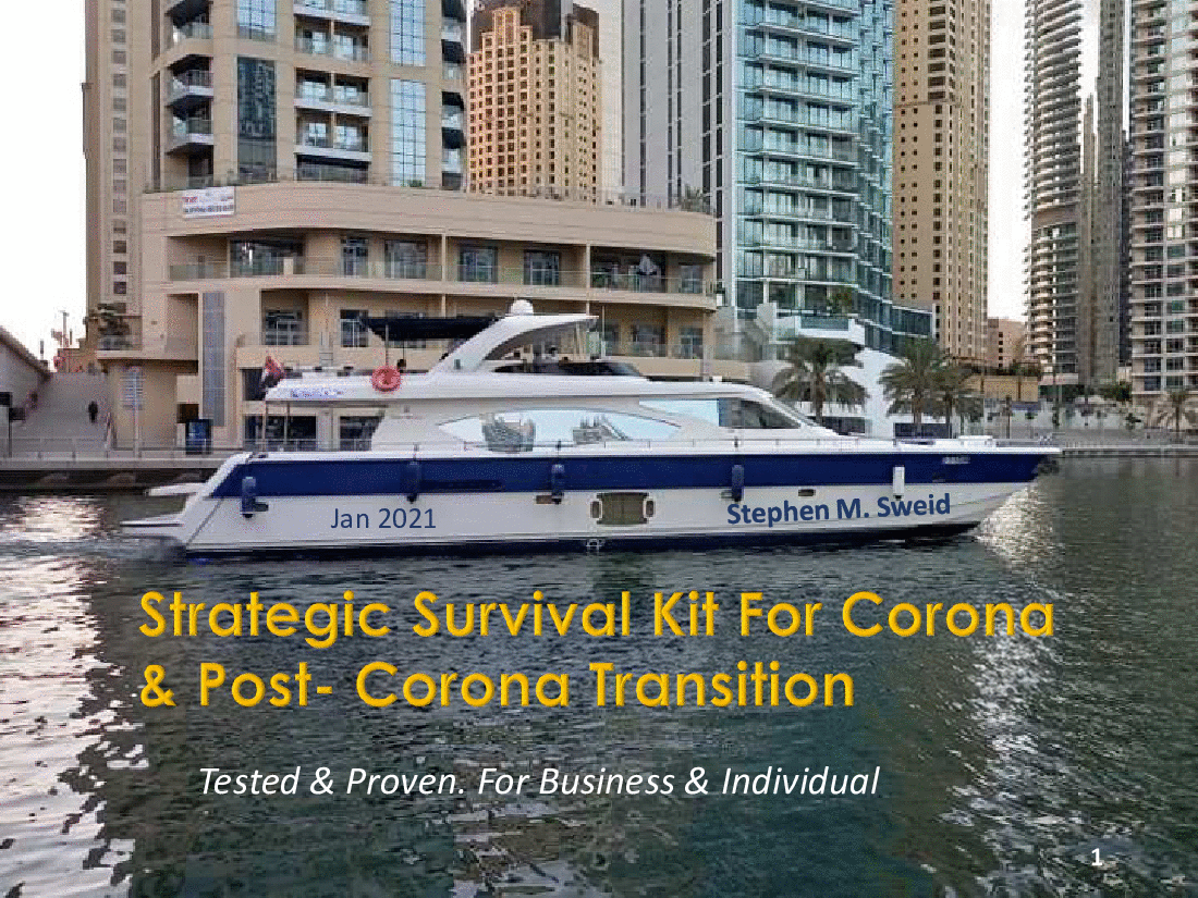 This is a partial preview of Strategic Survival Kit For Corona & Post - Corona Transition (44-slide PowerPoint presentation (PPTX)). Full document is 44 slides. 