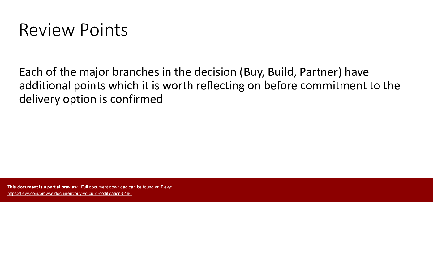 This is a partial preview of Buy vs. Build Codification (19-slide PowerPoint presentation (PPTX)). Full document is 19 slides. 