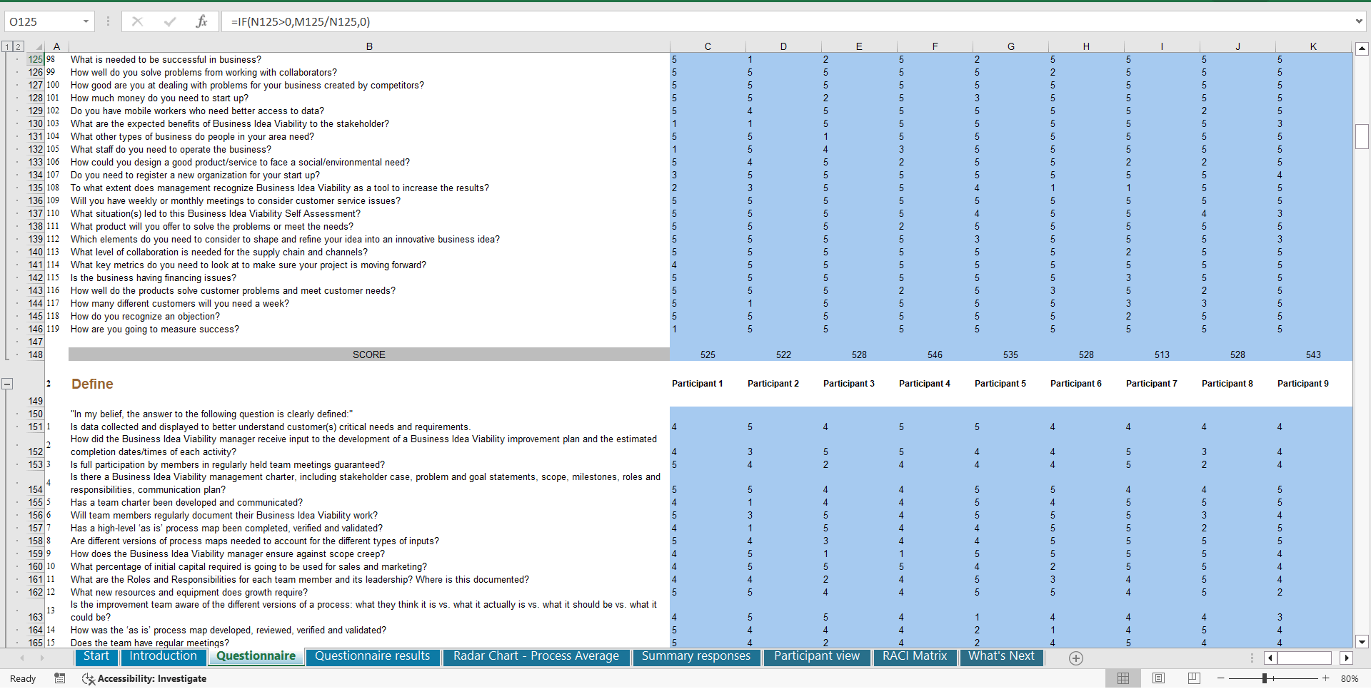 This is a partial preview of Business Idea Viability - Implementation Toolkit (Excel workbook (XLSX)). 