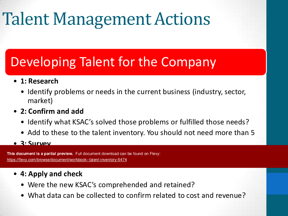 Workbook - Talent Inventory (22-page PDF document) Preview Image