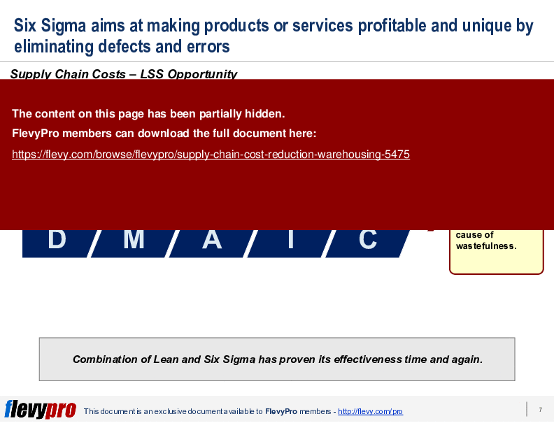 This is a partial preview of Supply Chain Cost Reduction: Warehousing (33-slide PowerPoint presentation (PPTX)). Full document is 33 slides. 