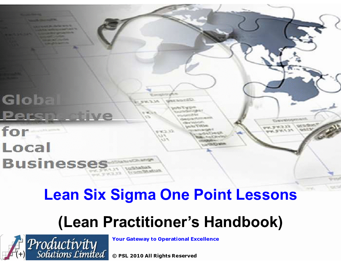 Lean Six Sigma Memory Jogger (134-slide PPT PowerPoint presentation (PPTX)) Preview Image