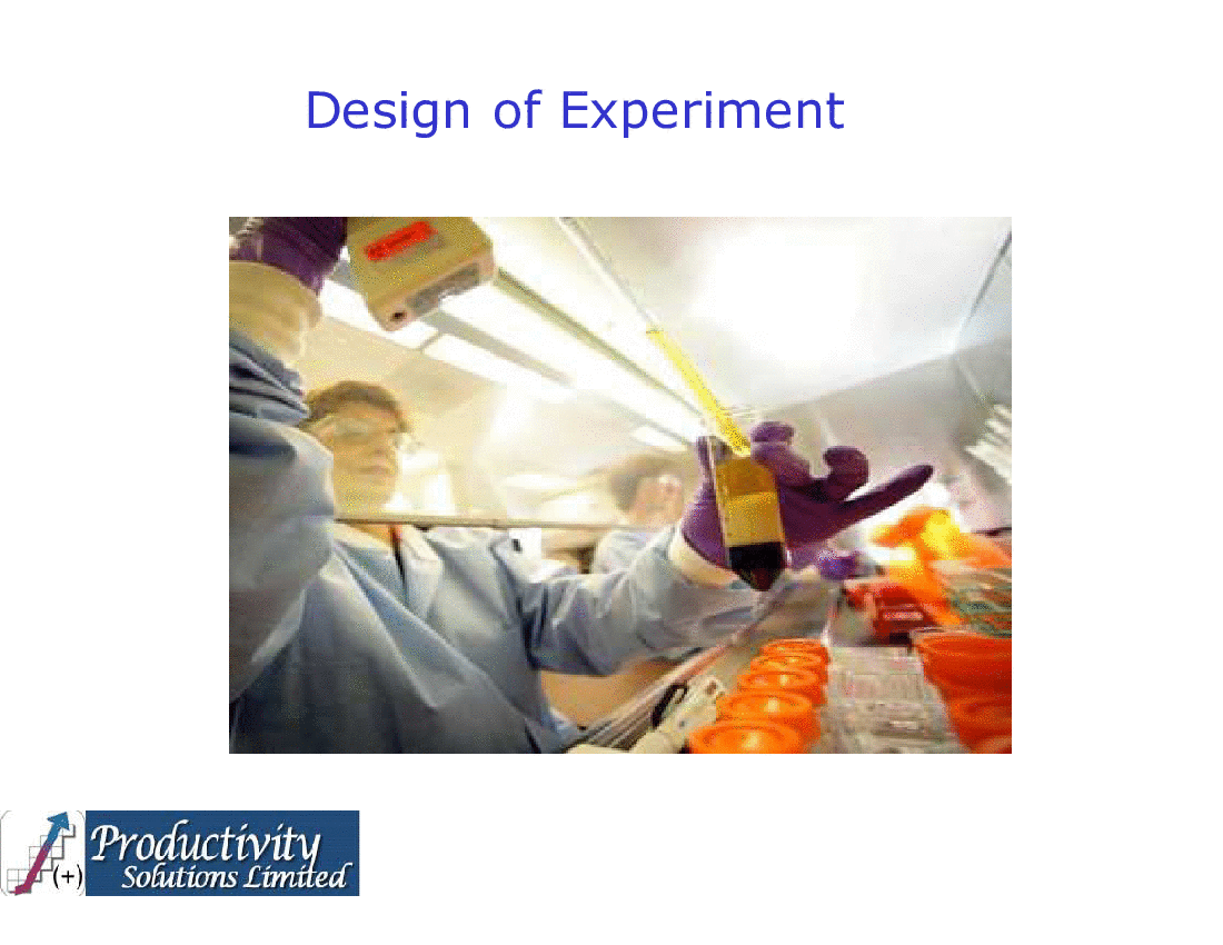 PSL - Six Sigma Design of Experiments (DoE) (46-slide PPT PowerPoint presentation (PPTX)) Preview Image