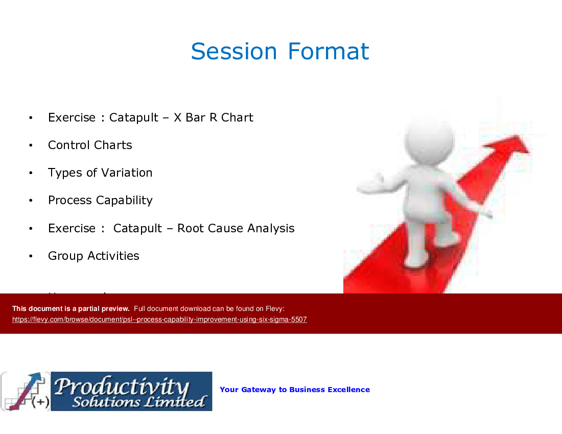 PSL - Process Capability Improvement Using Six Sigma (60-slide PPT PowerPoint presentation (PPTX)) Preview Image