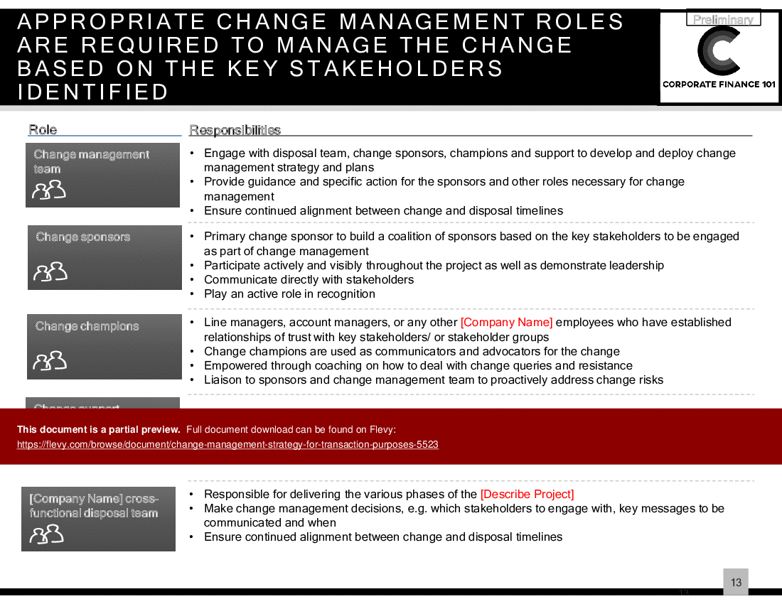This is a partial preview of Change Management Strategy (24-slide PowerPoint presentation (PPTX)). Full document is 24 slides. 