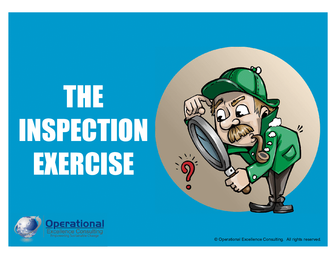 This is a partial preview of The Inspection Exercise (18-slide PowerPoint presentation (PPTX)). Full document is 18 slides. 