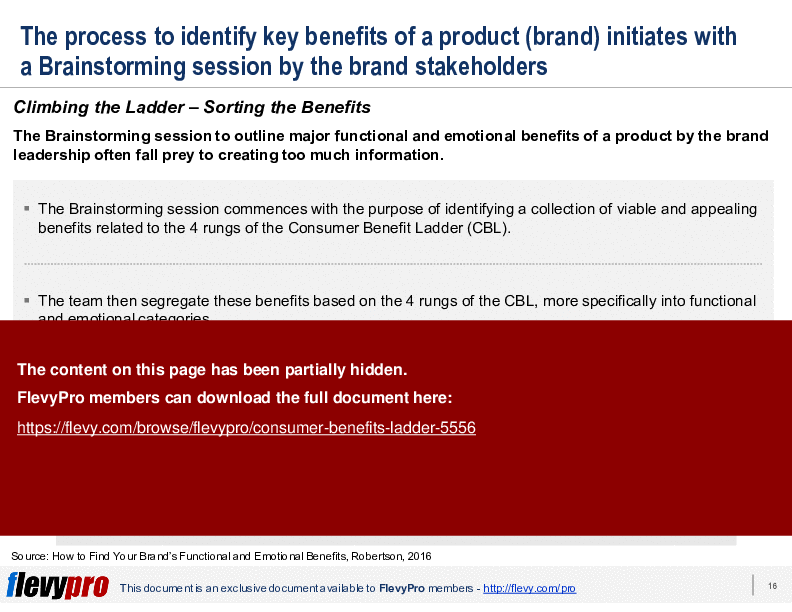 Consumer Benefits Ladder (23-slide PPT PowerPoint presentation (PPTX)) Preview Image