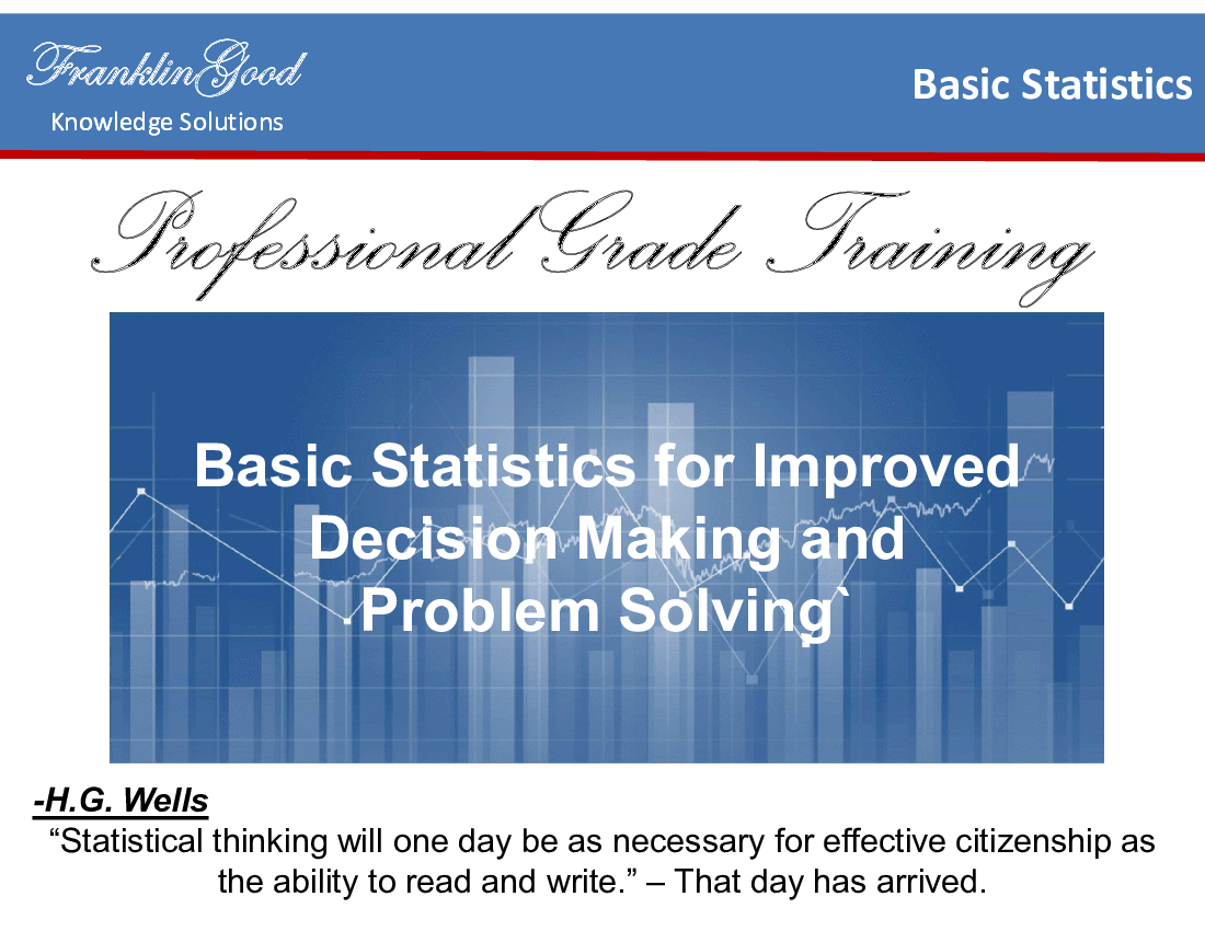 Basic Statistics and Probability
