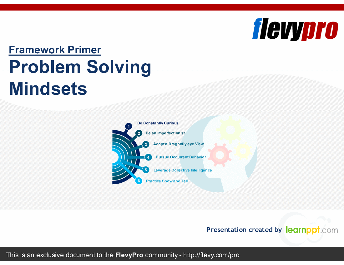Problem Solving Mindsets (26-slide PPT PowerPoint presentation (PPTX)) Preview Image