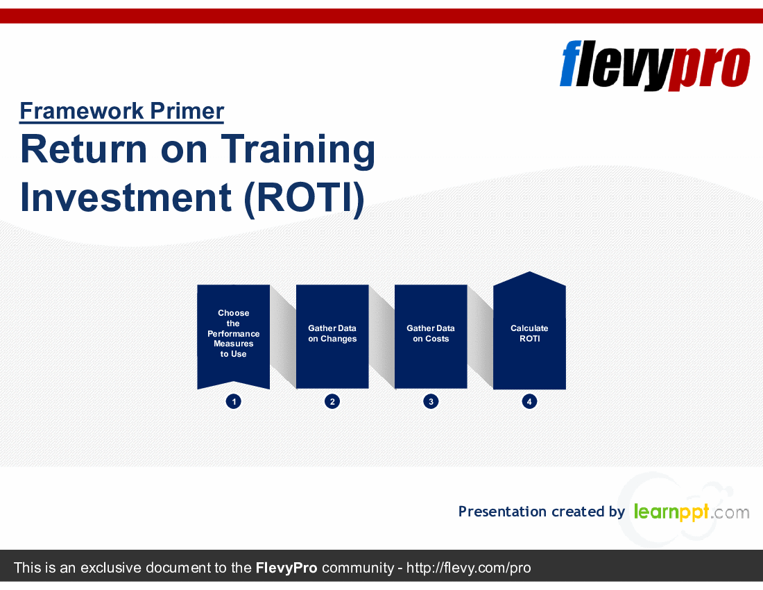 Return on Training Investment (ROTI) (24-slide PowerPoint presentation (PPTX)) Preview Image