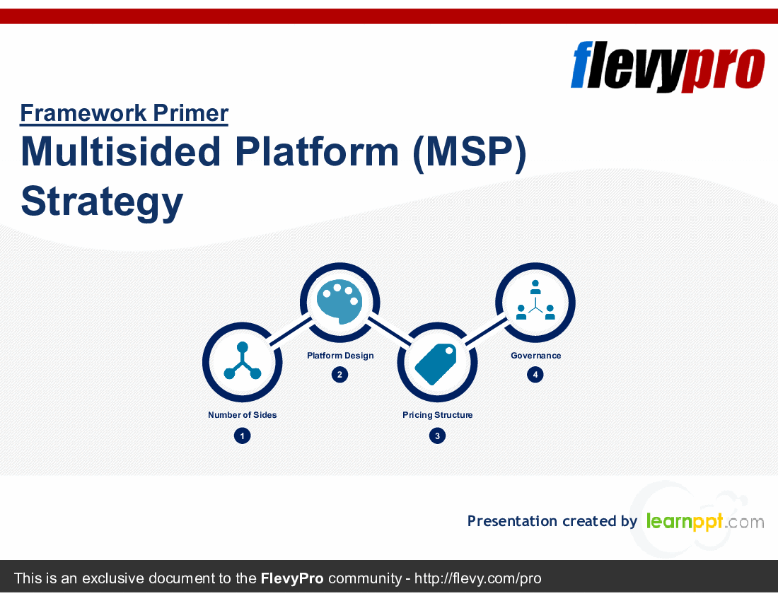 This is a partial preview of Multisided Platform (MSP) Strategy (34-slide PowerPoint presentation (PPTX)). Full document is 34 slides. 