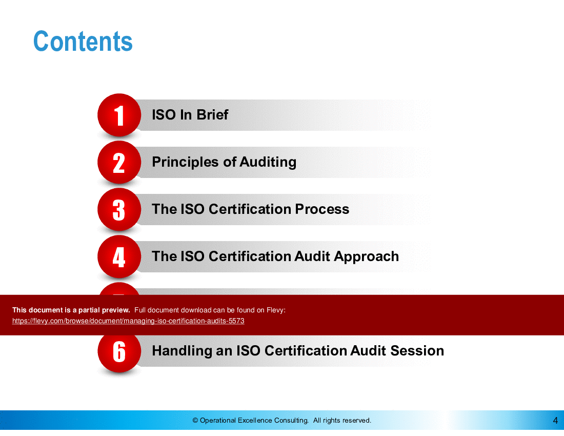 This is a partial preview of Managing ISO Certification Audits (74-slide PowerPoint presentation (PPTX)). Full document is 74 slides. 