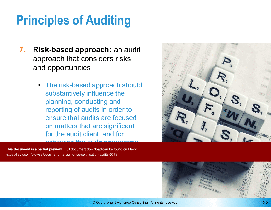 Managing ISO Certification Audits (74-slide PPT PowerPoint presentation (PPTX)) Preview Image