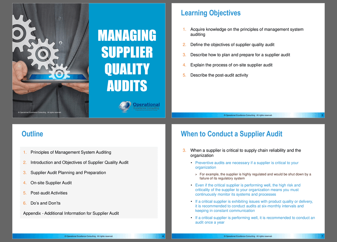 Managing Supplier Quality Audits (64-slide PPT PowerPoint presentation (PPTX)) Preview Image