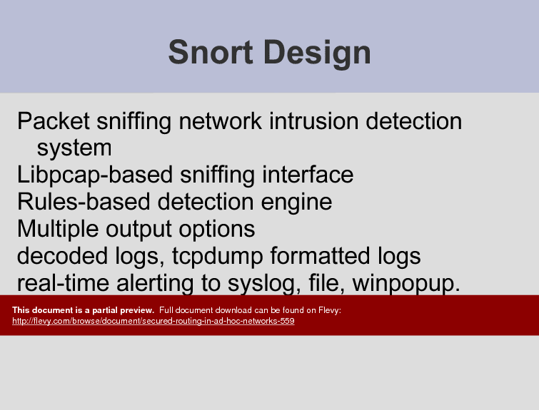 Secured Routing in Ad-Hoc Networks (23-slide PPT PowerPoint presentation (PPT)) Preview Image