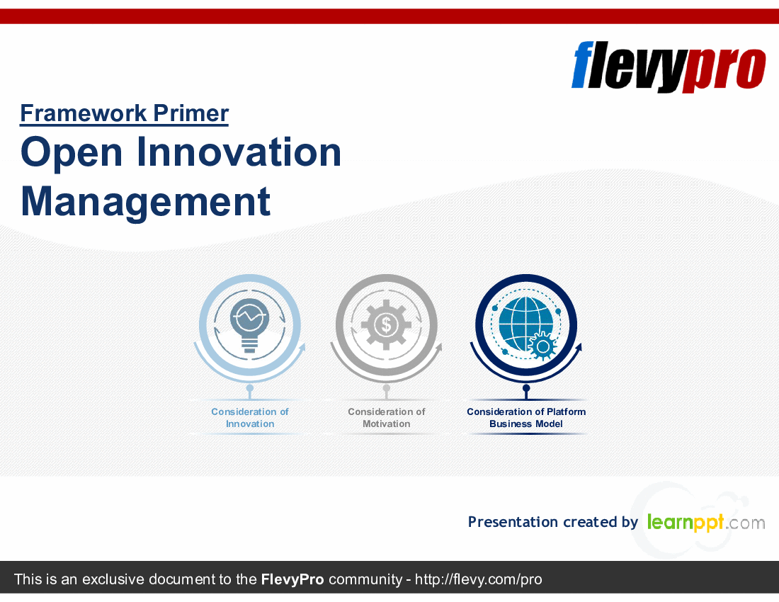 This is a partial preview of Open Innovation Management (26-slide PowerPoint presentation (PPTX)). Full document is 26 slides. 