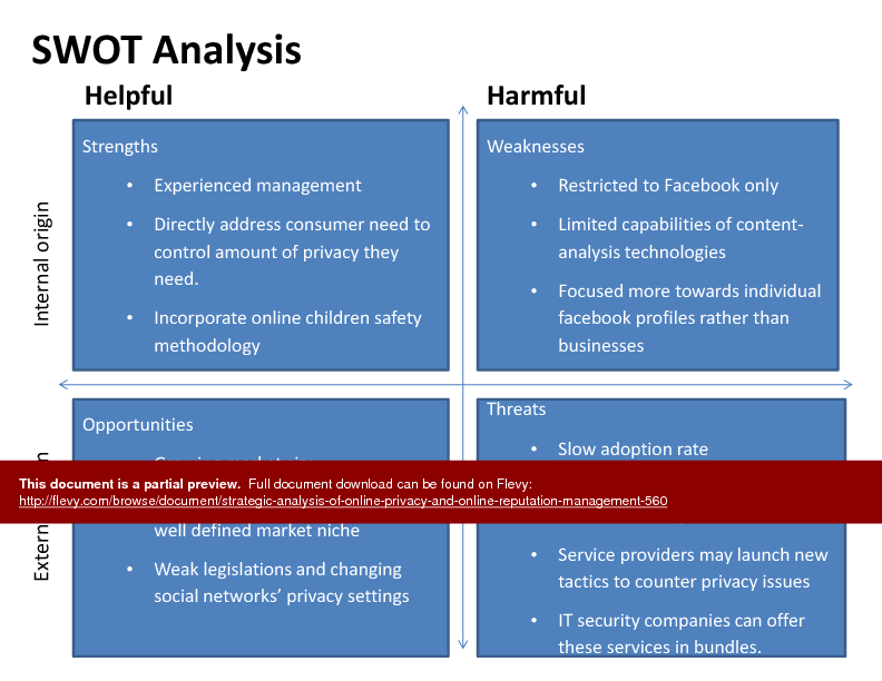 Strategic Analysis of Online Privacy and Online Reputation Management (11-slide PPT PowerPoint presentation (PPTX)) Preview Image