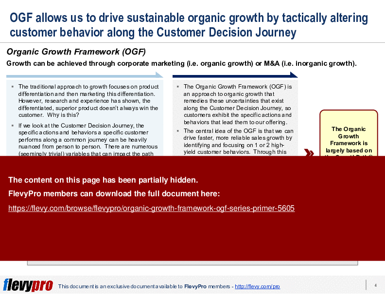 Organic Growth Framework (OGF) Series: Primer (31-slide PPT PowerPoint presentation (PPTX)) Preview Image