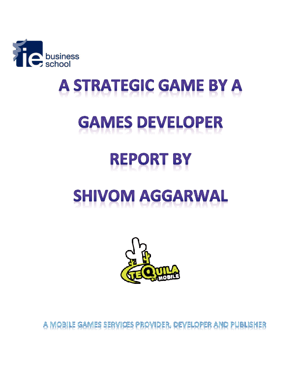 This is a partial preview of Strategic Analysis of Game Developer (23-page PDF document). Full document is 23 pages. 