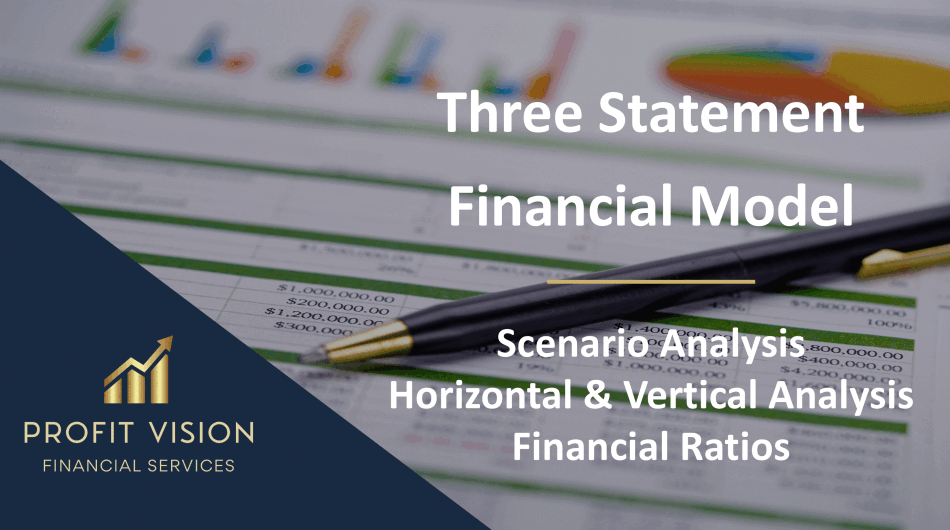 Three Statement Financial Model with Scenarios (Excel template (XLSX)) Preview Image