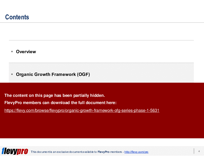 This is a partial preview of Organic Growth Framework (OGF) Series: Phase 1 (23-slide PowerPoint presentation (PPTX)). Full document is 23 slides. 