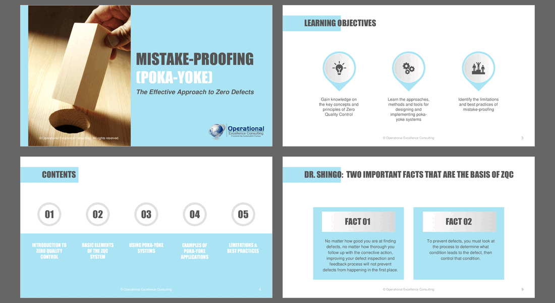 Mistake-Proofing (Poka-Yoke) (121-slide PPT PowerPoint presentation (PPTX)) Preview Image