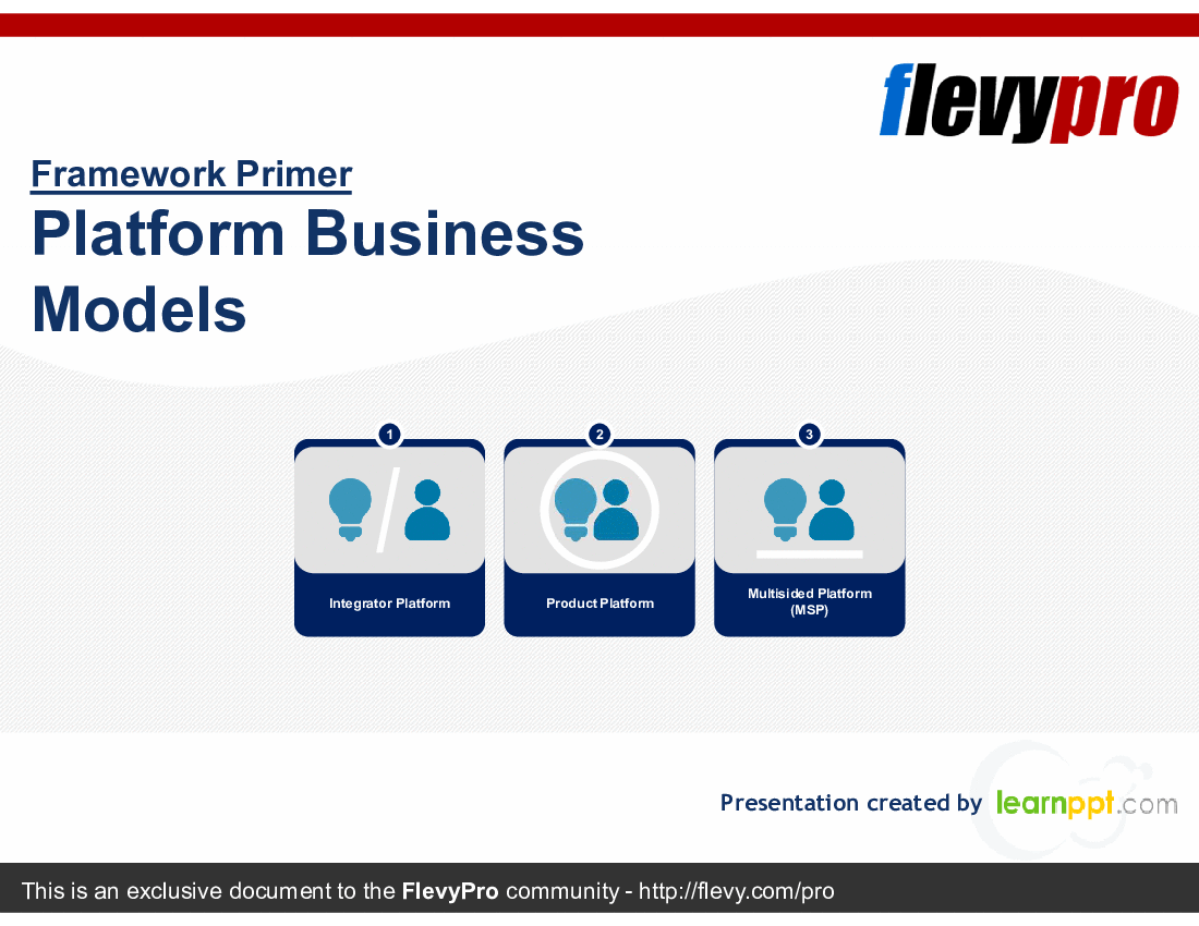 Platform Business Models (31-slide PPT PowerPoint presentation (PPTX)) Preview Image