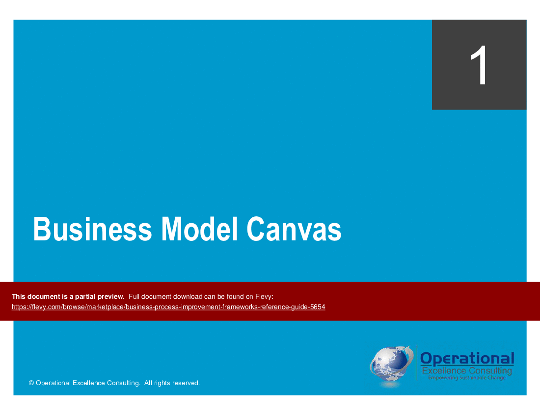 This is a partial preview of Business Process Improvement Frameworks Reference Guide (484-slide PowerPoint presentation (PPTX)). Full document is 484 slides. 