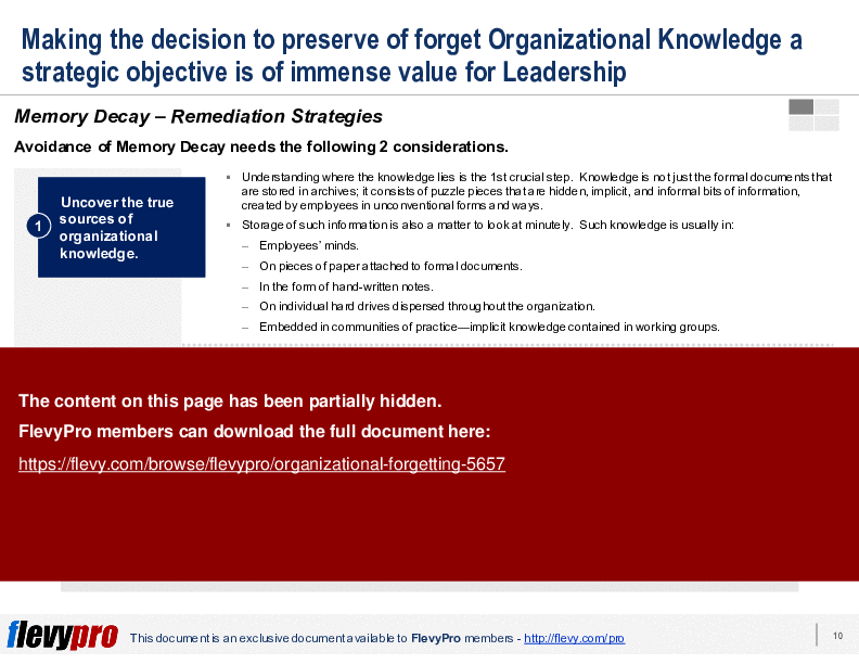 Organizational Forgetting (27-slide PowerPoint presentation (PPTX)) Preview Image