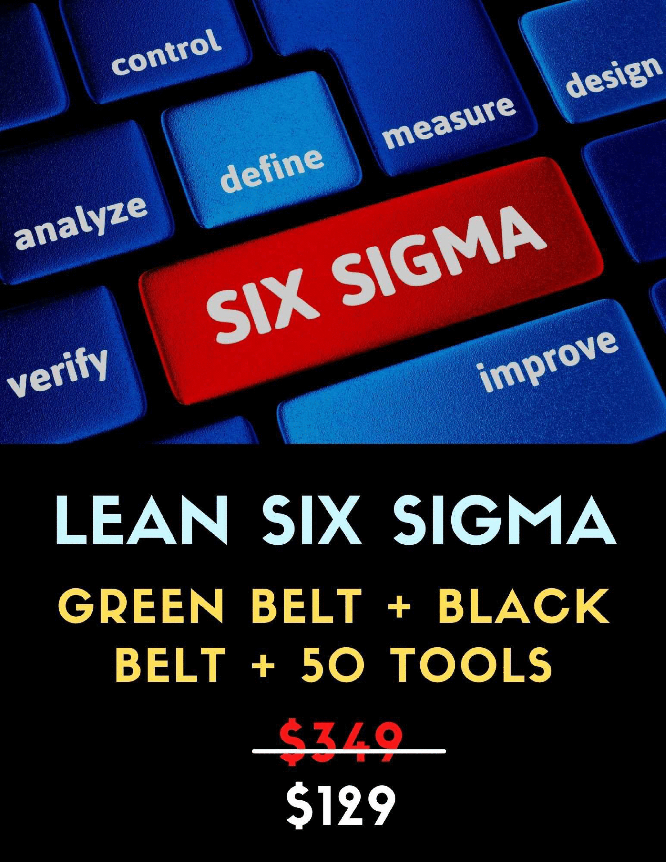 Lean Six Sigma GB/BB Training 1600+ Slides, 50 Tools Bundle (135-page PDF document) Preview Image