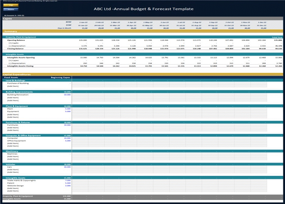 This is a partial preview of Budgeting & Forecasting Template (Excel workbook (XLSX)). 