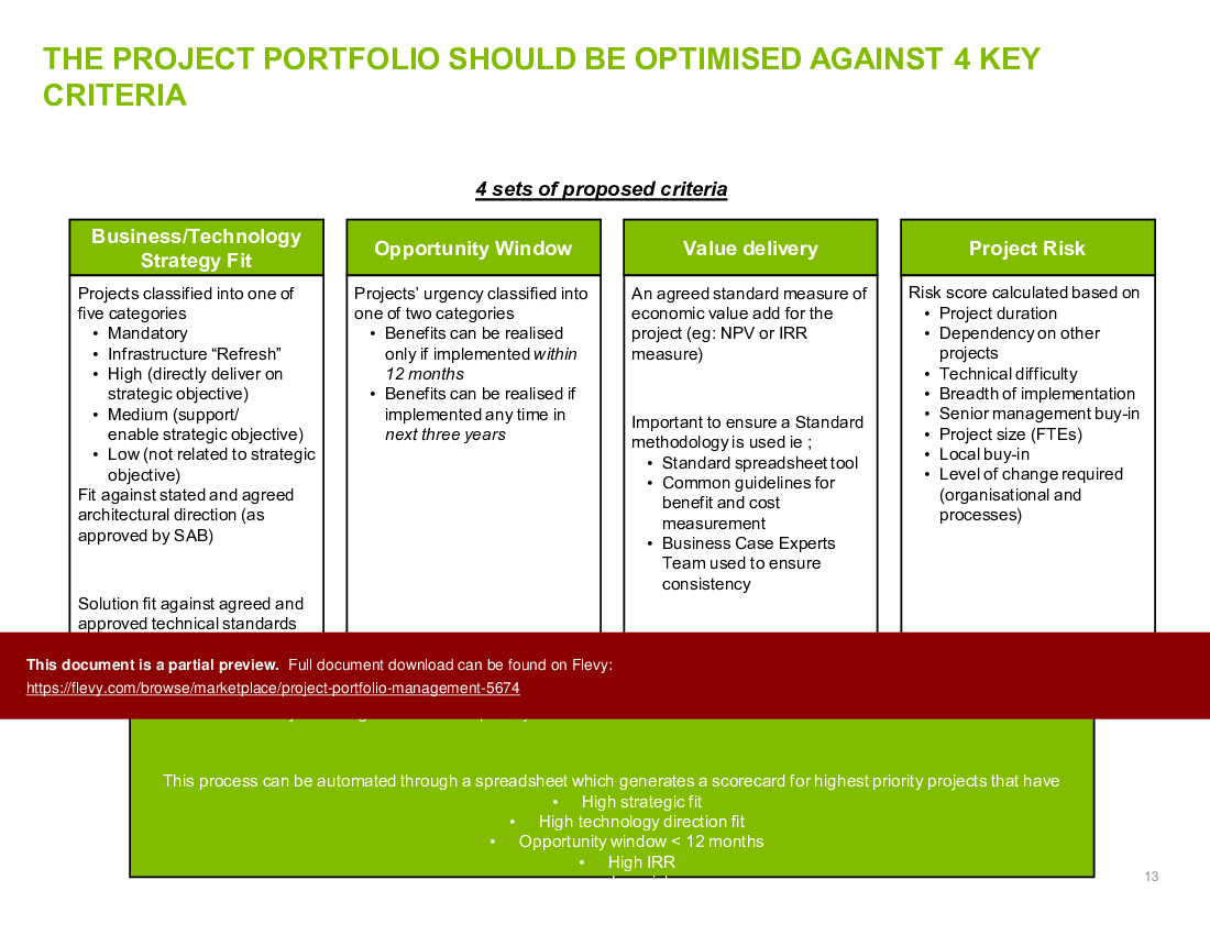 Project Portfolio Management (23-slide PowerPoint presentation (PPTX)) Preview Image
