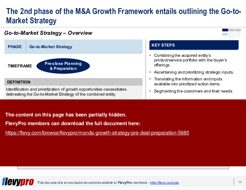 This is a partial preview of M&A Growth Strategy: Pre-deal Preparation (21-slide PowerPoint presentation (PPTX)). Full document is 21 slides. 