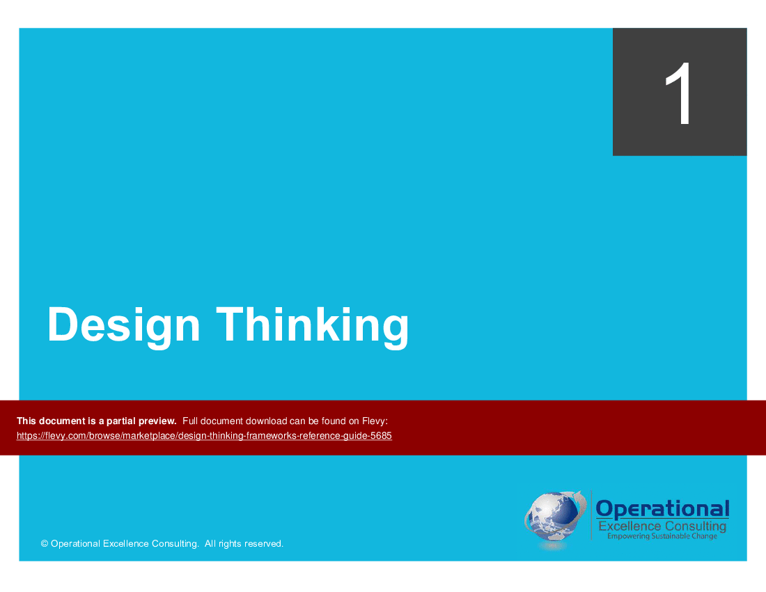 This is a partial preview of Design Thinking Frameworks Reference Guide (324-slide PowerPoint presentation (PPTX)). Full document is 324 slides. 
