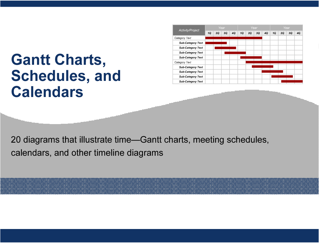 Gantt Charts, Schedules, Calendars PowerPoint Templates