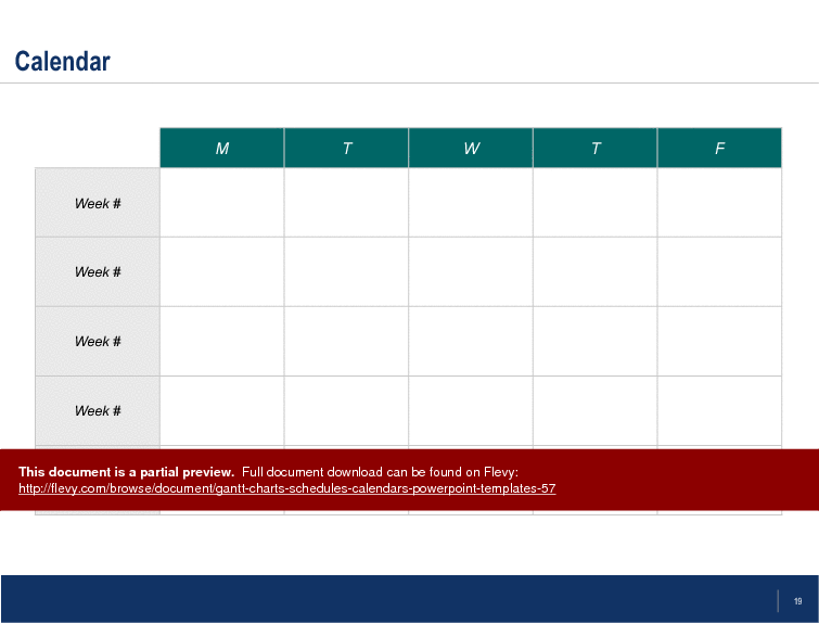 Gantt Charts, Schedules, Calendars PowerPoint Templates (21-slide PPT PowerPoint presentation (PPT)) Preview Image