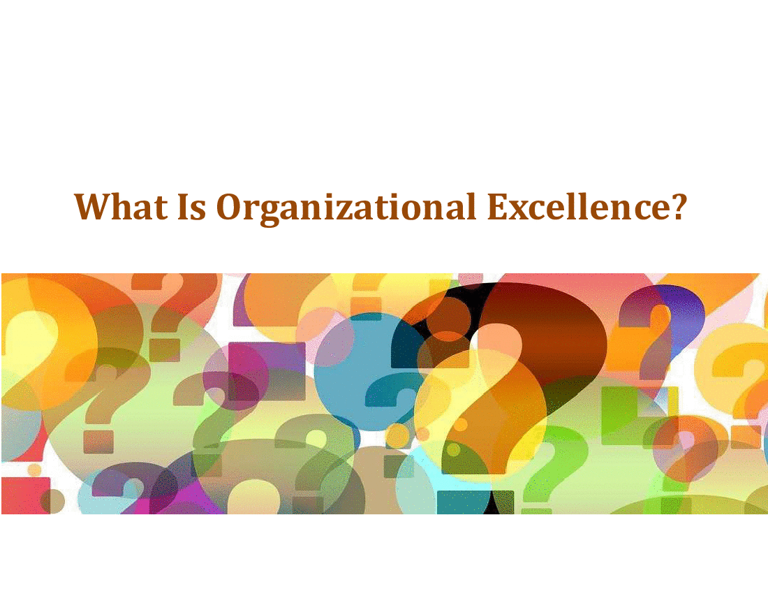 What Is Organizational Excellence?