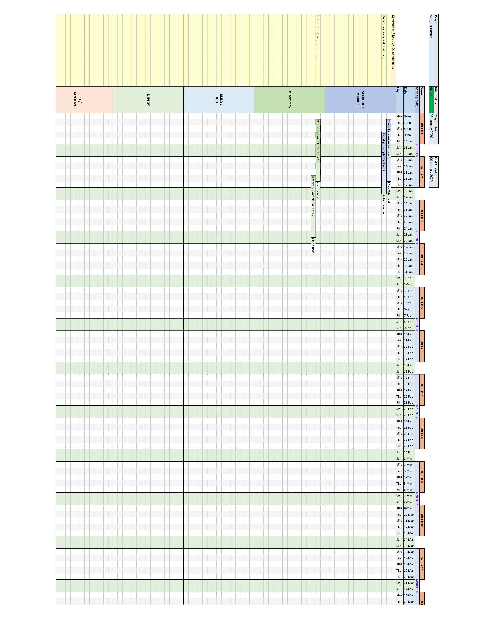 Project Plan on a Page (PoaP) Template (Excel template (XLSM)) Preview Image