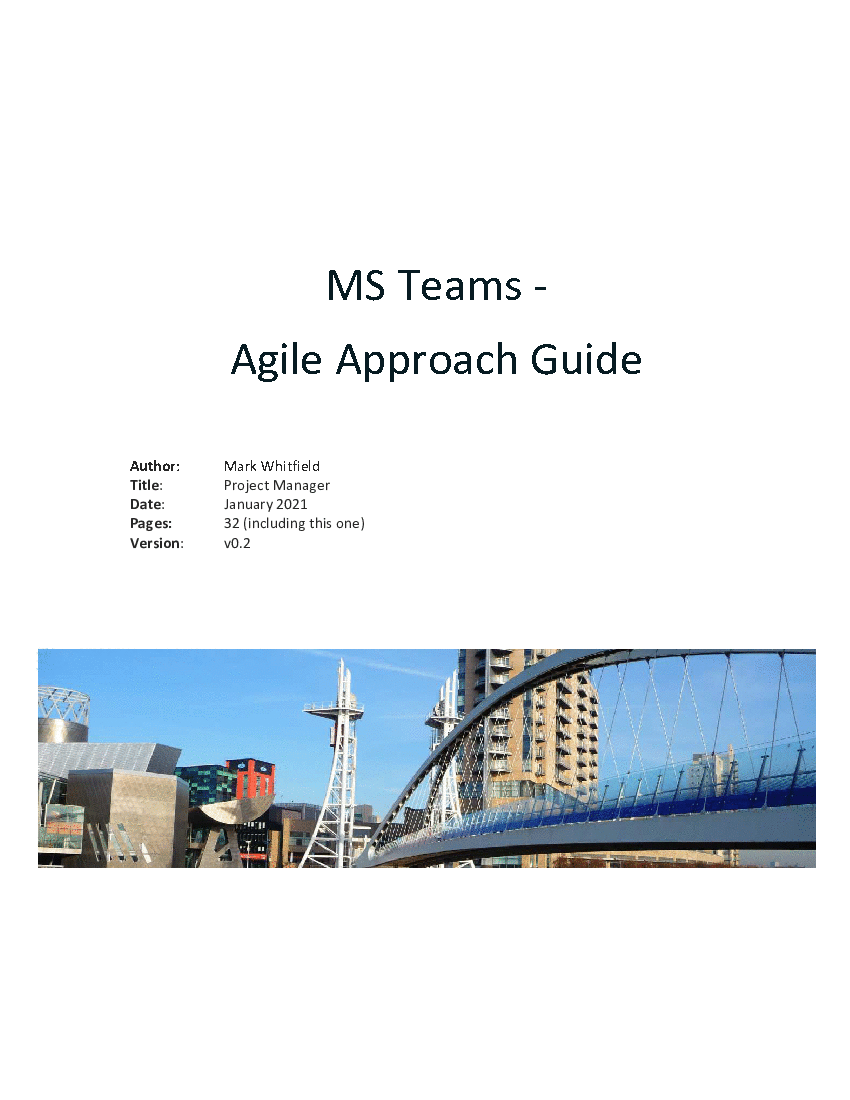 This is a partial preview of MS Teams Free Planner Guide for Agile & Waterfall Projects. Full document is 33 pages. 