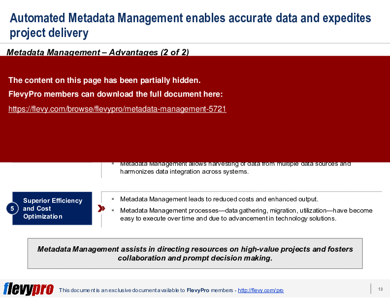 This is a partial preview of Metadata Management (24-slide PowerPoint presentation (PPTX)). Full document is 24 slides. 