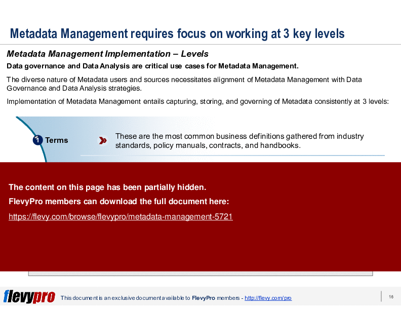 Metadata Management (24-slide PPT PowerPoint presentation (PPTX)) Preview Image