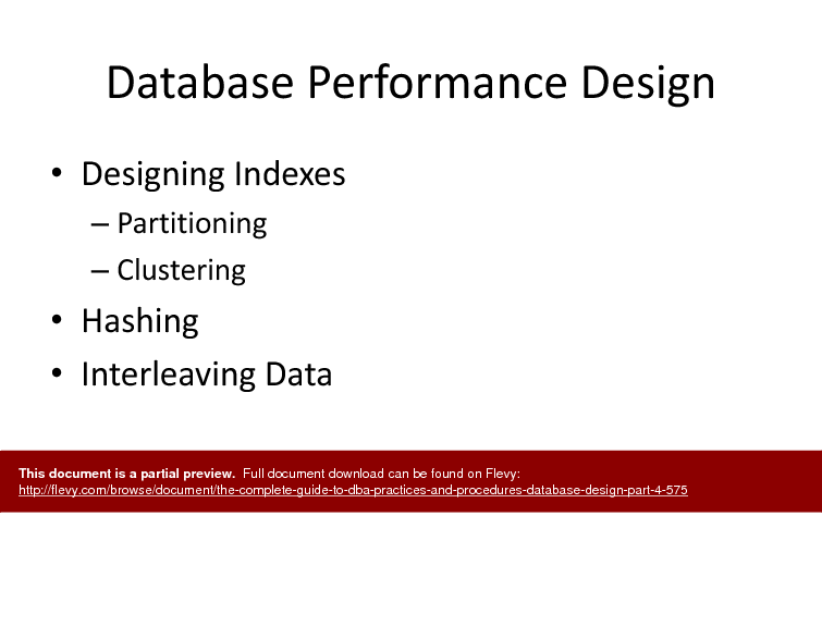 The Complete Guide to DBA Practices & Procedures - Database Design - Part 4 (40-slide PPT PowerPoint presentation (PPTX)) Preview Image
