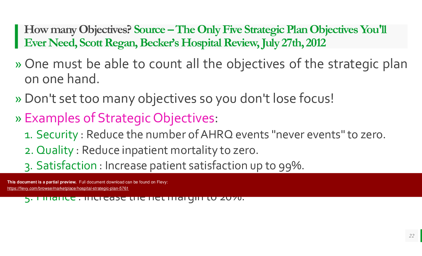 Hospital Strategic Plan (106-slide PPT PowerPoint presentation (PPTX)) Preview Image